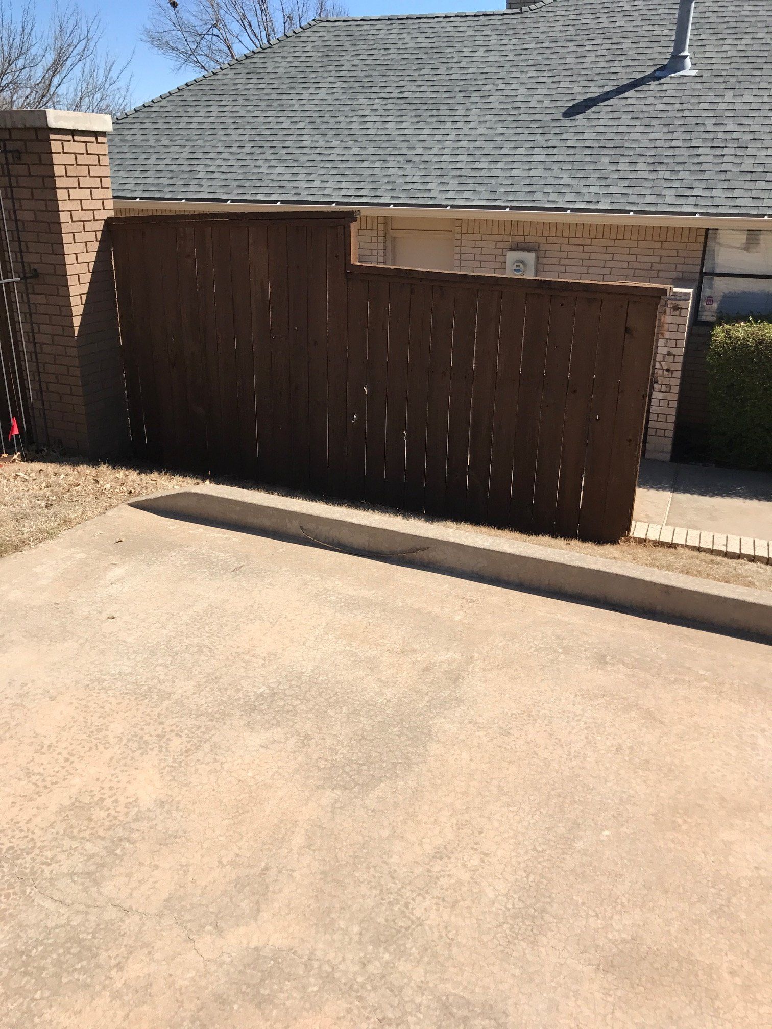 Coffee Brown Project Fence — Done Installing Coffee Brown Fence in Oklahoma City, OK