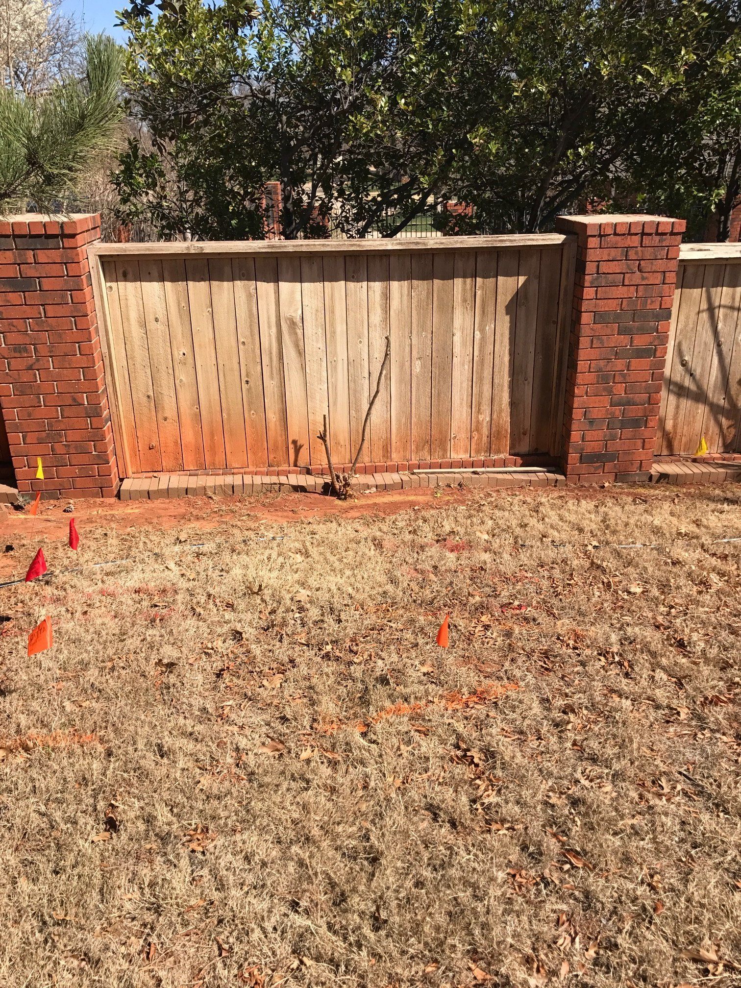 Long Lasting Coffee Brown Fence — Fence Installed in Between Two Post in Oklahoma City, OK