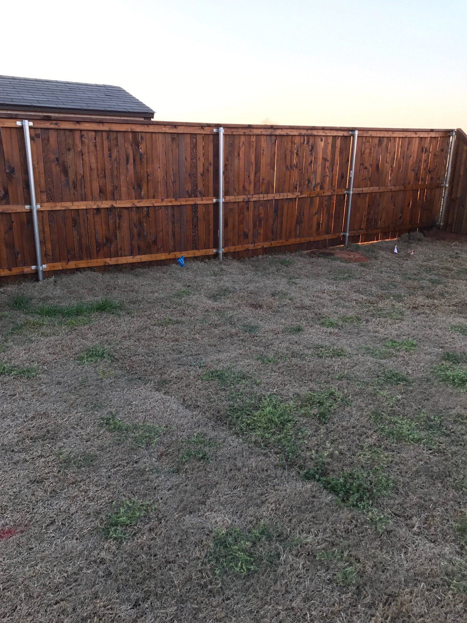 Leatherwood on Yard — Modern Look Fence on Oklahoma City, OK