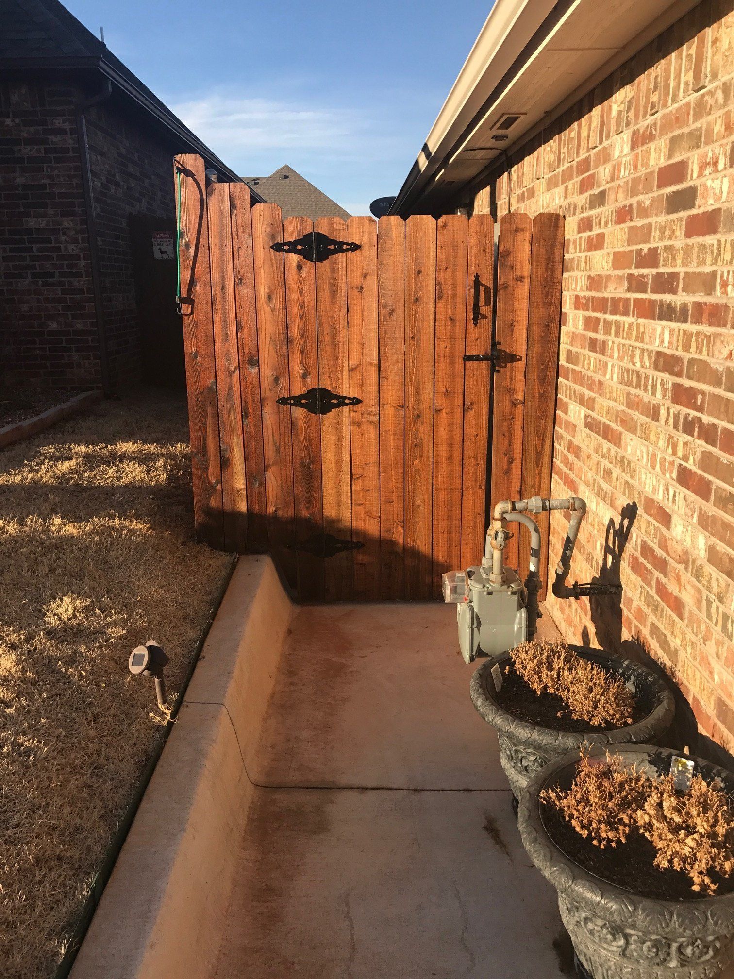 New Leatherwood Fence Door — Modern Style Wood Fence in Oklahoma City, OK