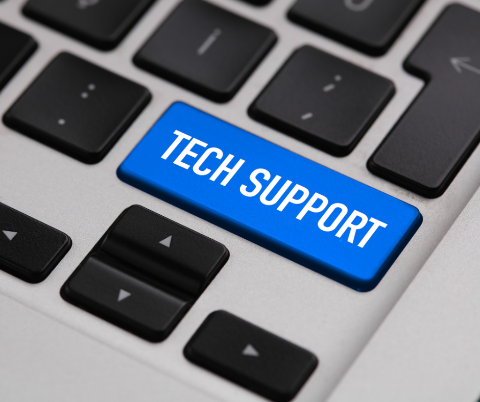 Close-up of a keyboard with a blue 