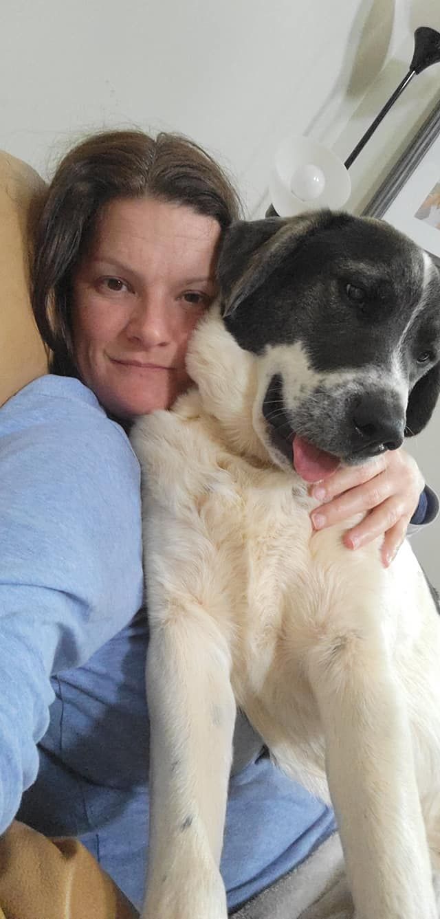 Krystle with His Dog taking Picture — Winston-Salem, NC — A Dog's Purpose