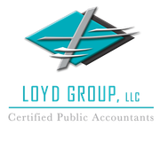 A logo for loyd group llc certified public accountants
