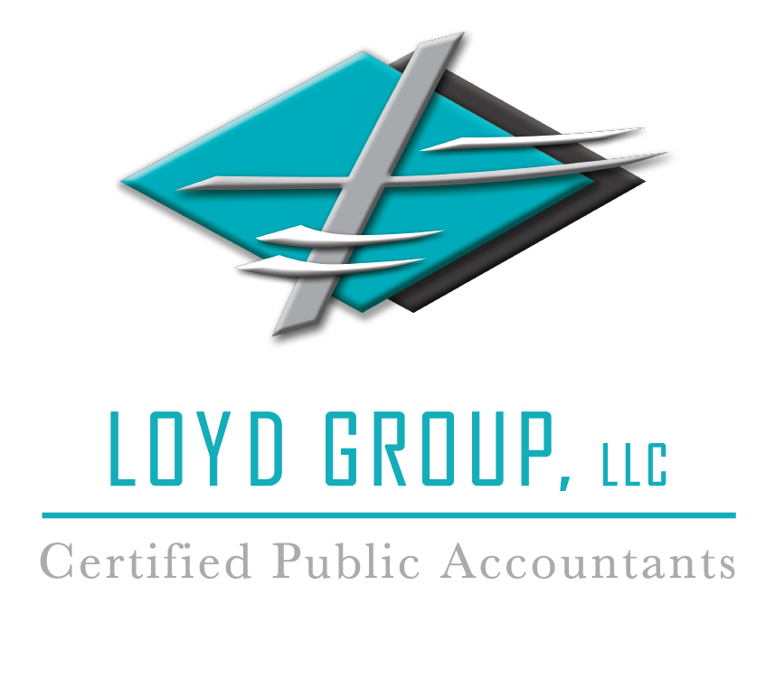 A logo for loyd group llc certified public accountants