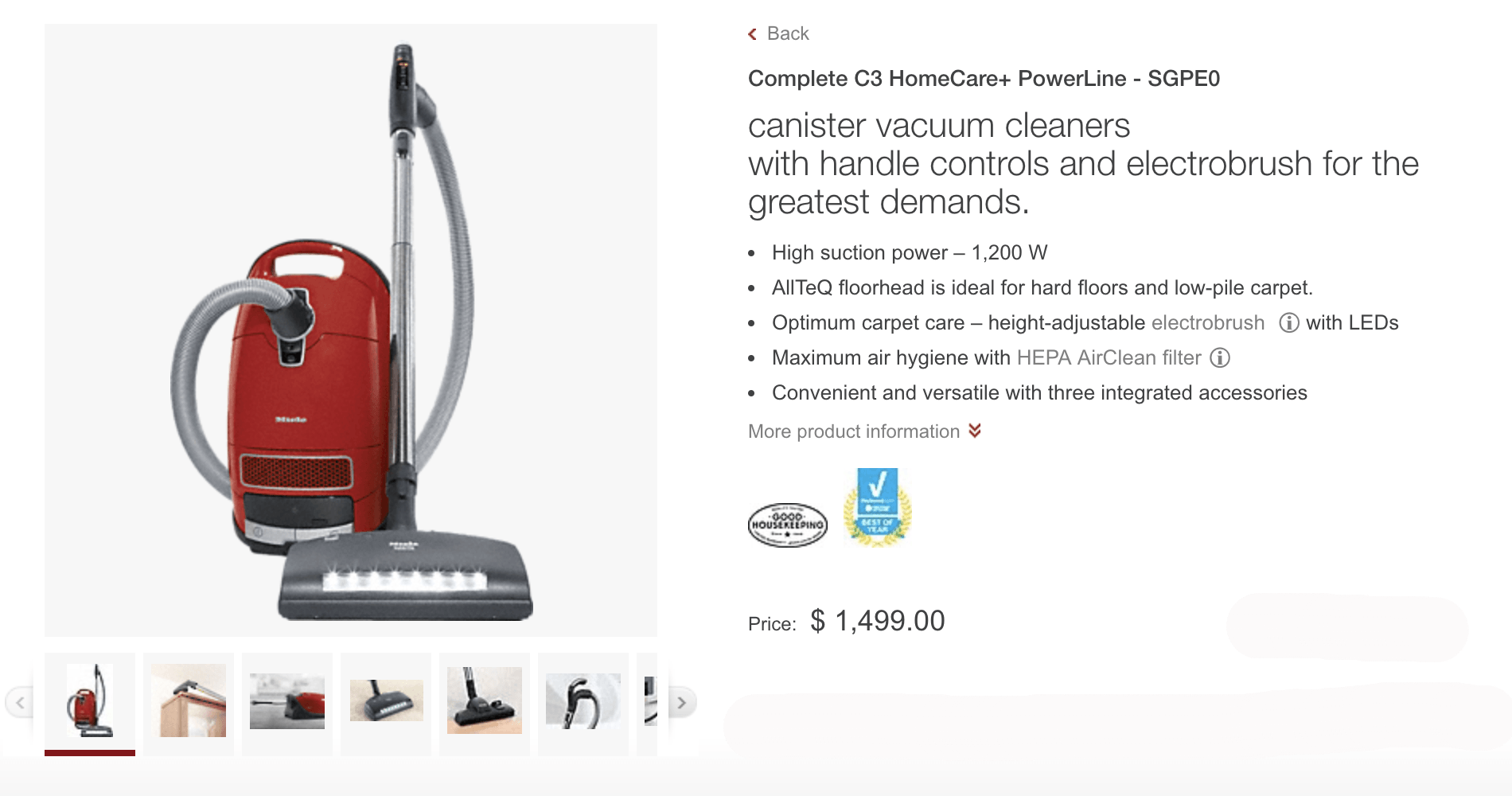 Miele Complete C3 HomeCare+ Vacuum