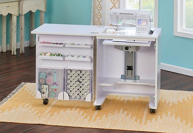 Tailormade compact sewing desk table white build