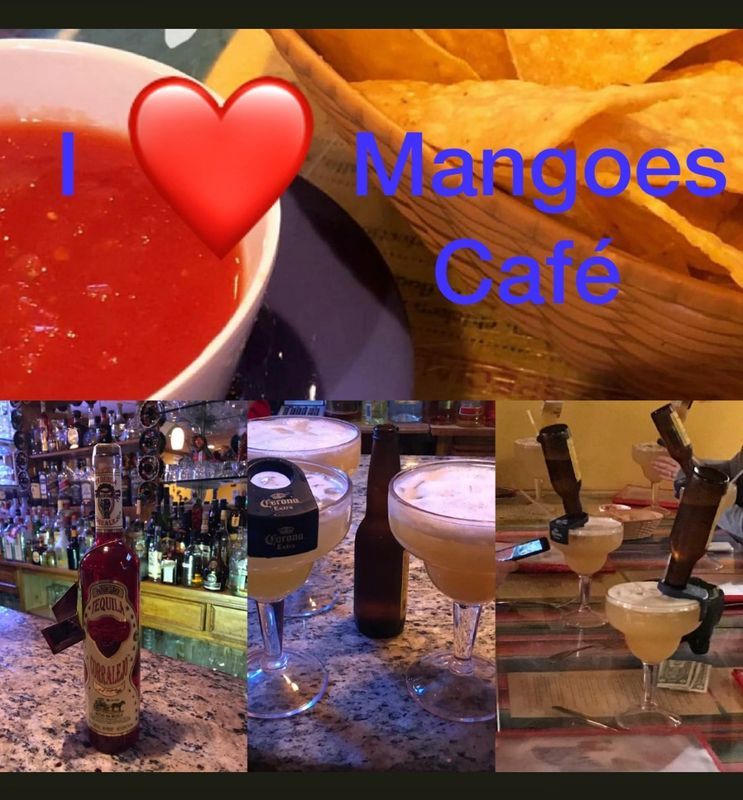 Bar Counter and Set of Cocktails — Bethpage, NY — Mangoes Mexican Bar & Grill