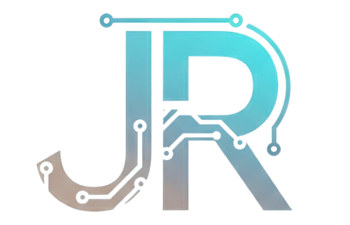 The letter j and r are connected to each other with a circuit board.