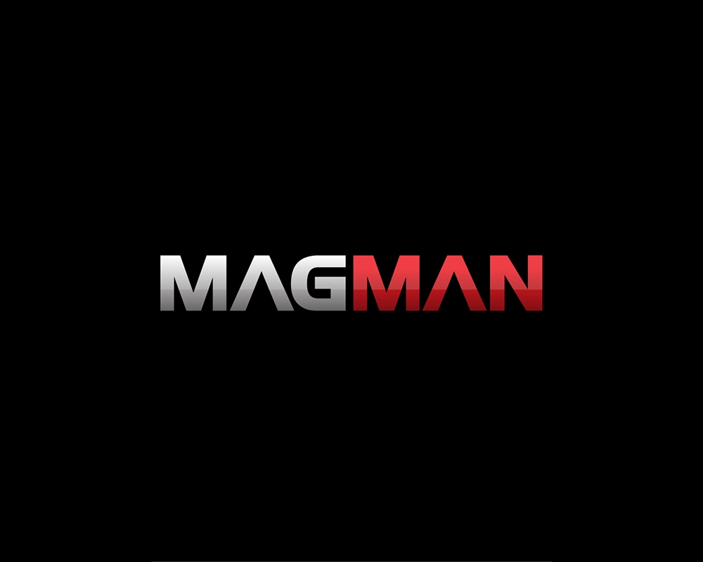 White and red Magman logo on black