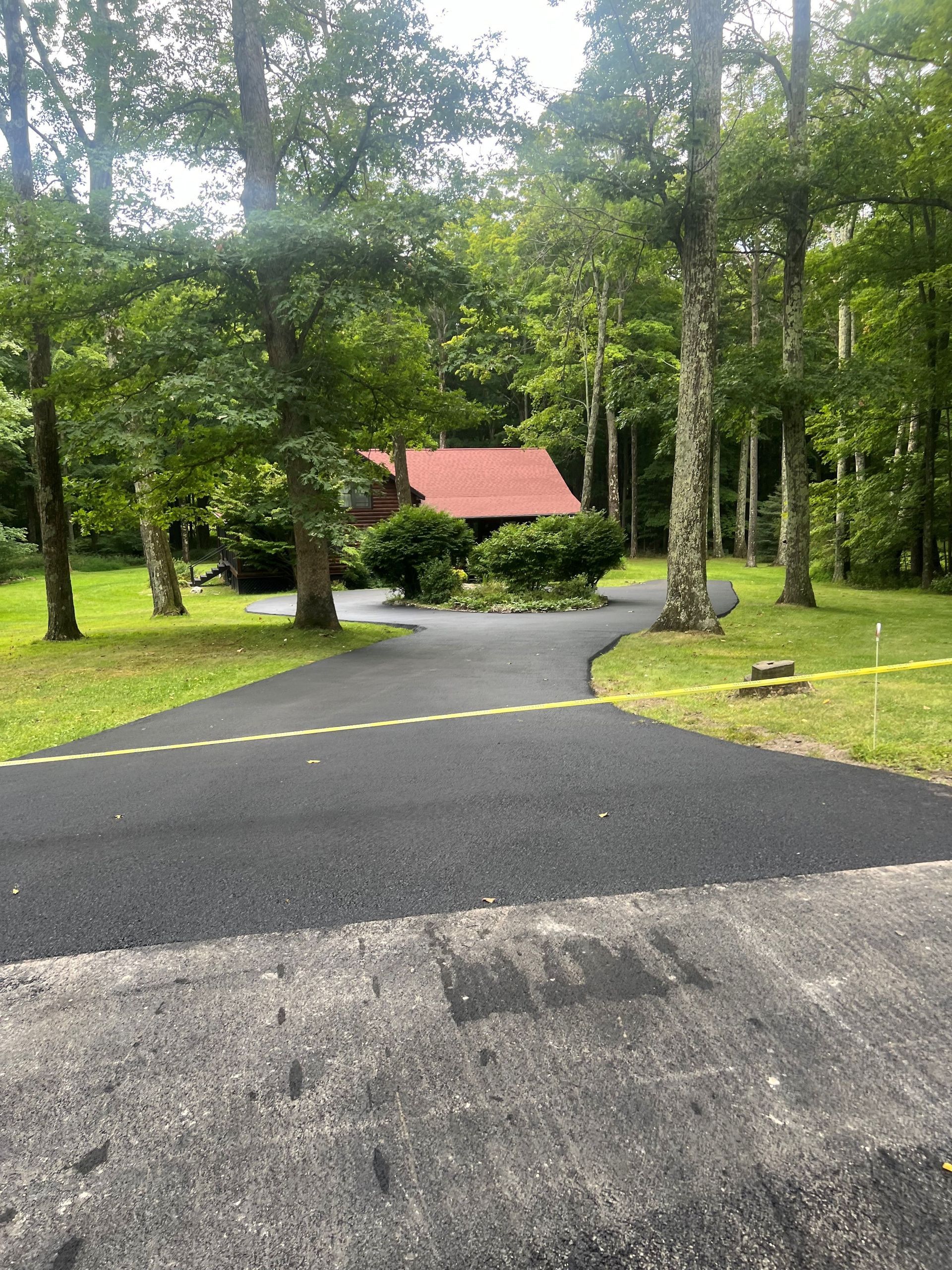 Freshly paved driveway by B&E Paving & Sealcoating in Stormville, New York