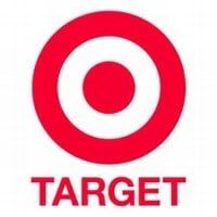 Target logo: Red bullseye with white inner circle and 
