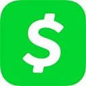 Cash App logo: white dollar sign on a green square background.