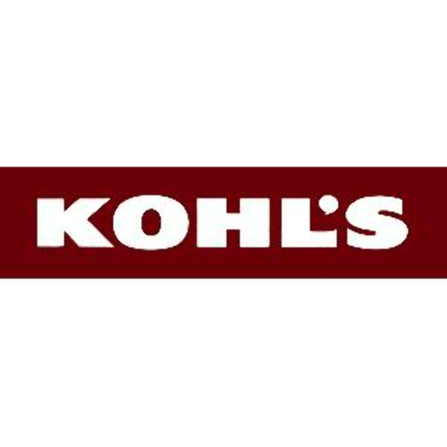 Kohl's logo: White text 