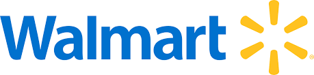 Walmart logo: Blue text 