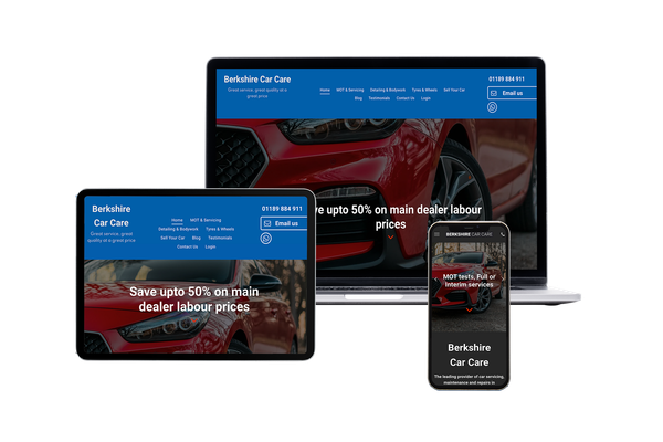 Berkshire Car Care website & SEO Service