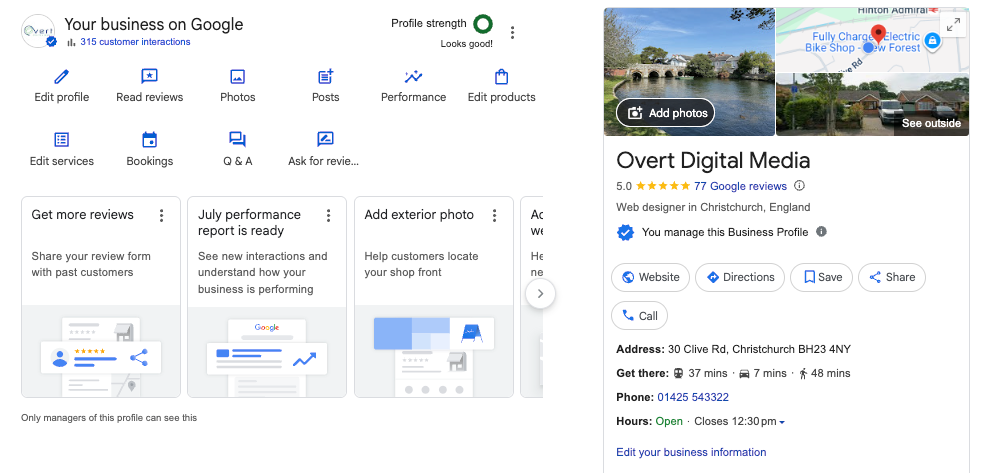 Overt Digital Media's Google Business Profile