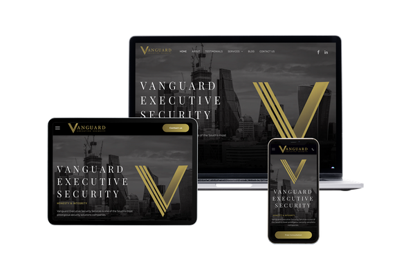 Vanguard Executive Security Website & SEO Service in Bournemouth