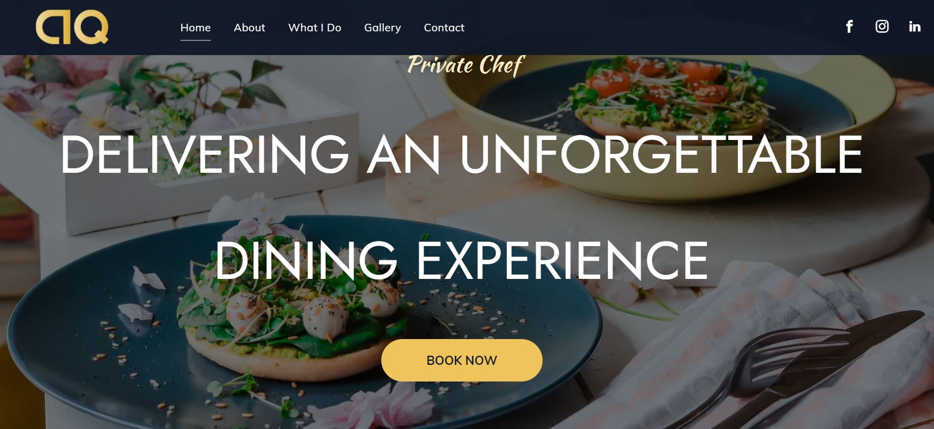Website for private chef and caterer