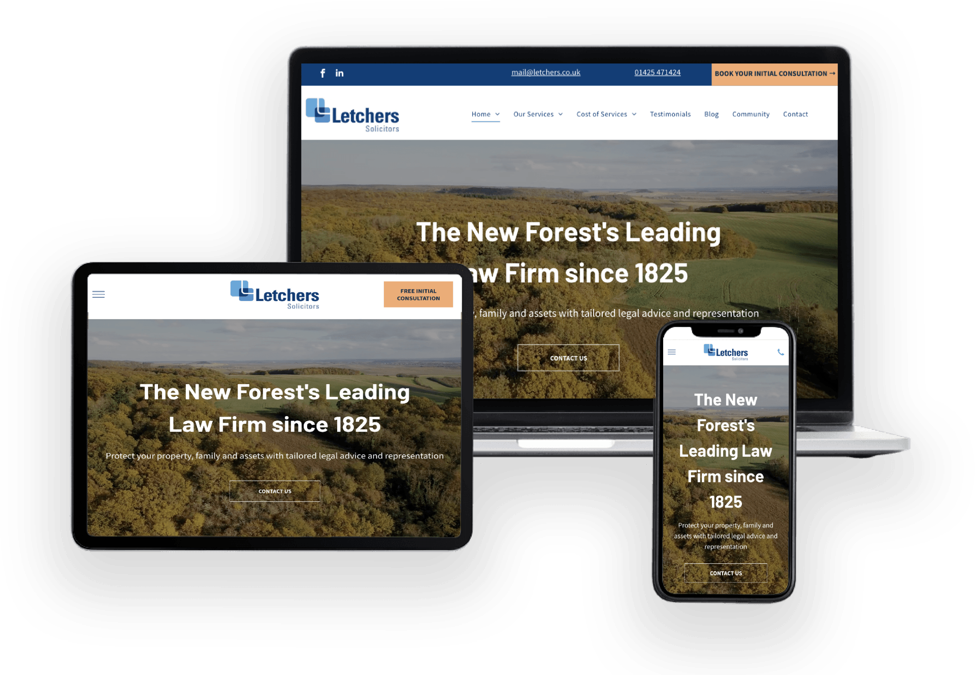 Modern websites for law firms in Bournemouth, Southampton  and The New Forest