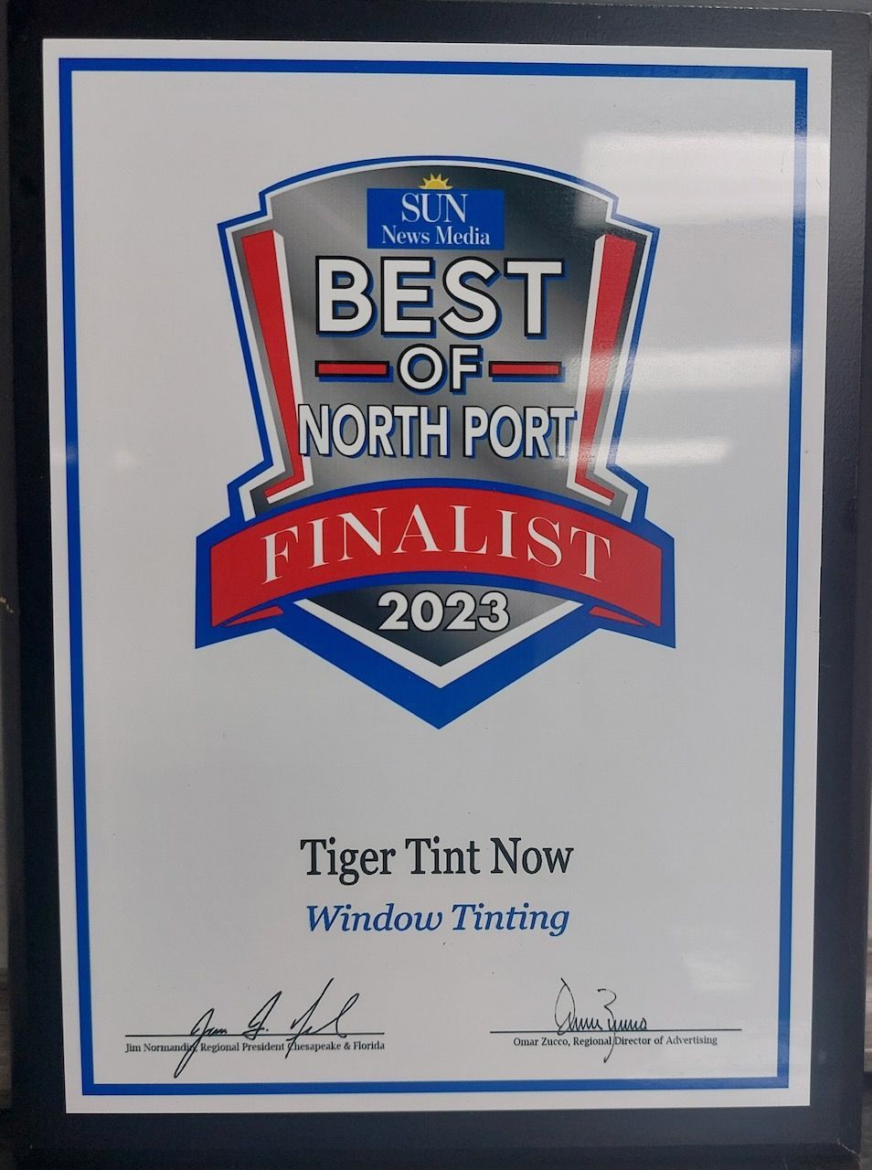 Best of north port finalist tiger tint now window tinting