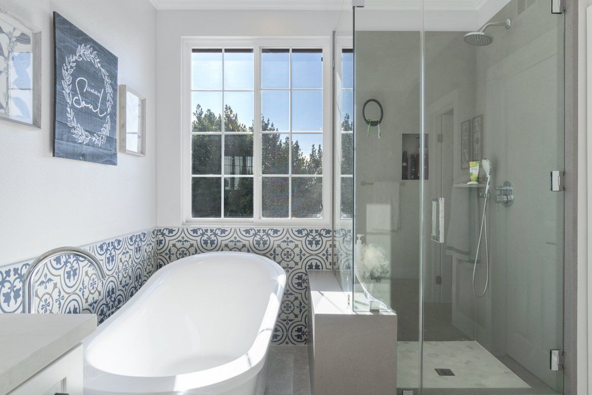 Freestanding bathtub remodel in Lake Forest, CA