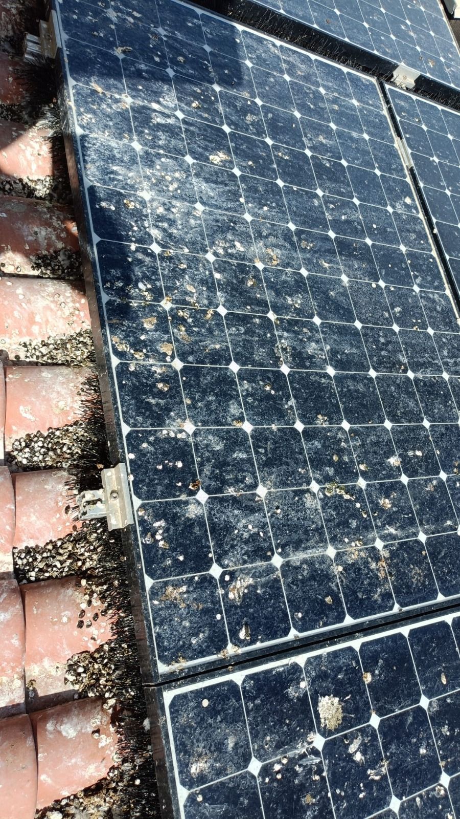 Pannello solare sporco