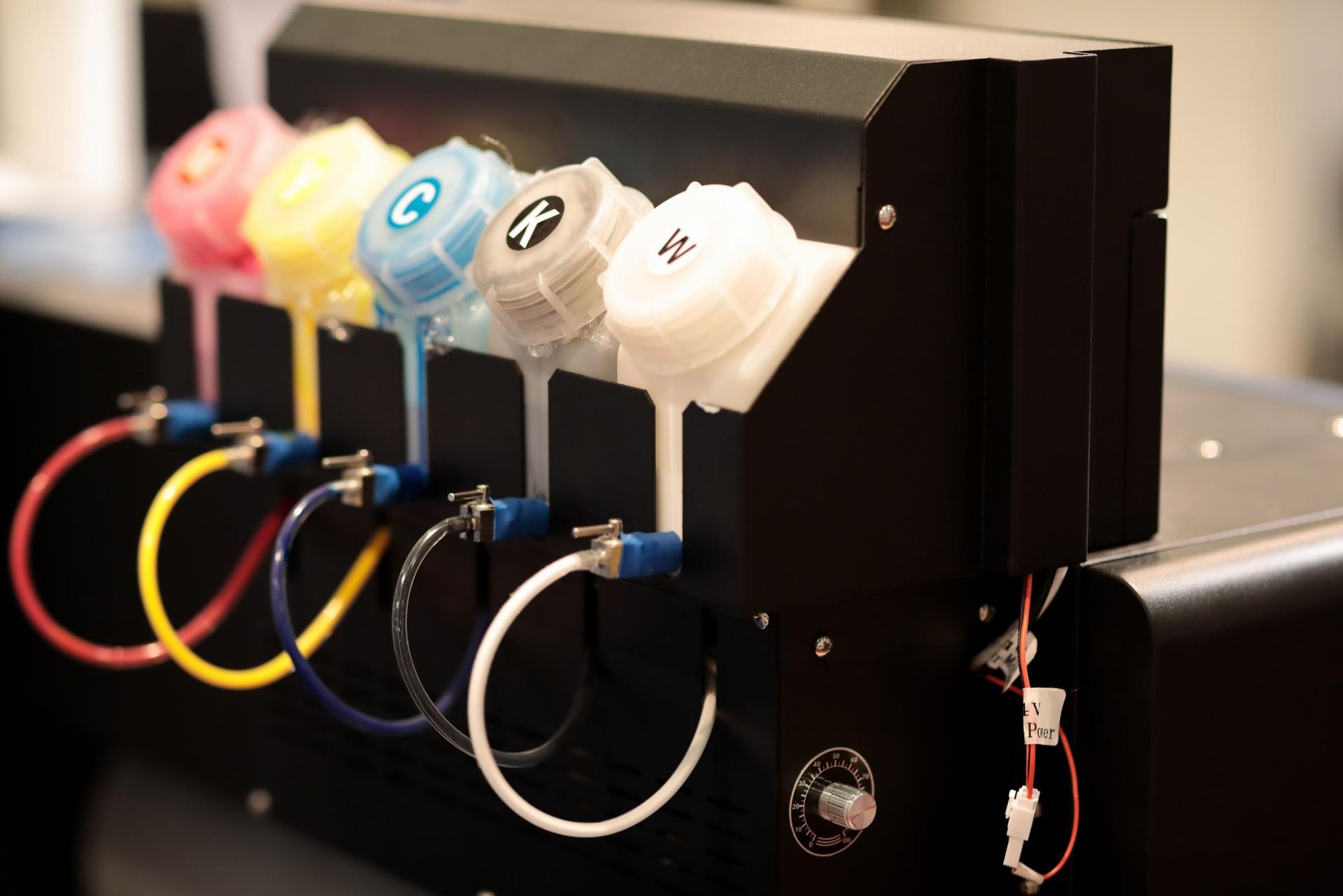 A Close up Of a Printer with Many Different Colors of Ink — Ink n' Toner Forster in Old Bar, NSW