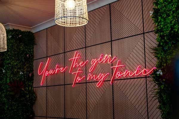 Tatts Hotel Neon Sign Cocktail Bar