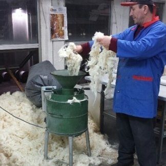 Preparazione della lana per materassi