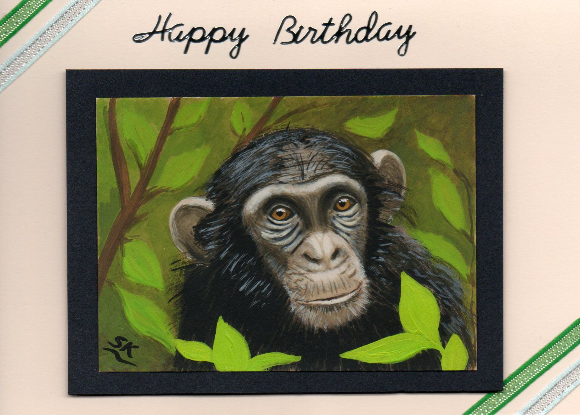 Custom Hand Painted Greeting Card