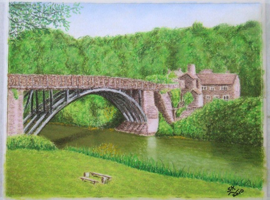 Coalport Bridge in Pastel
