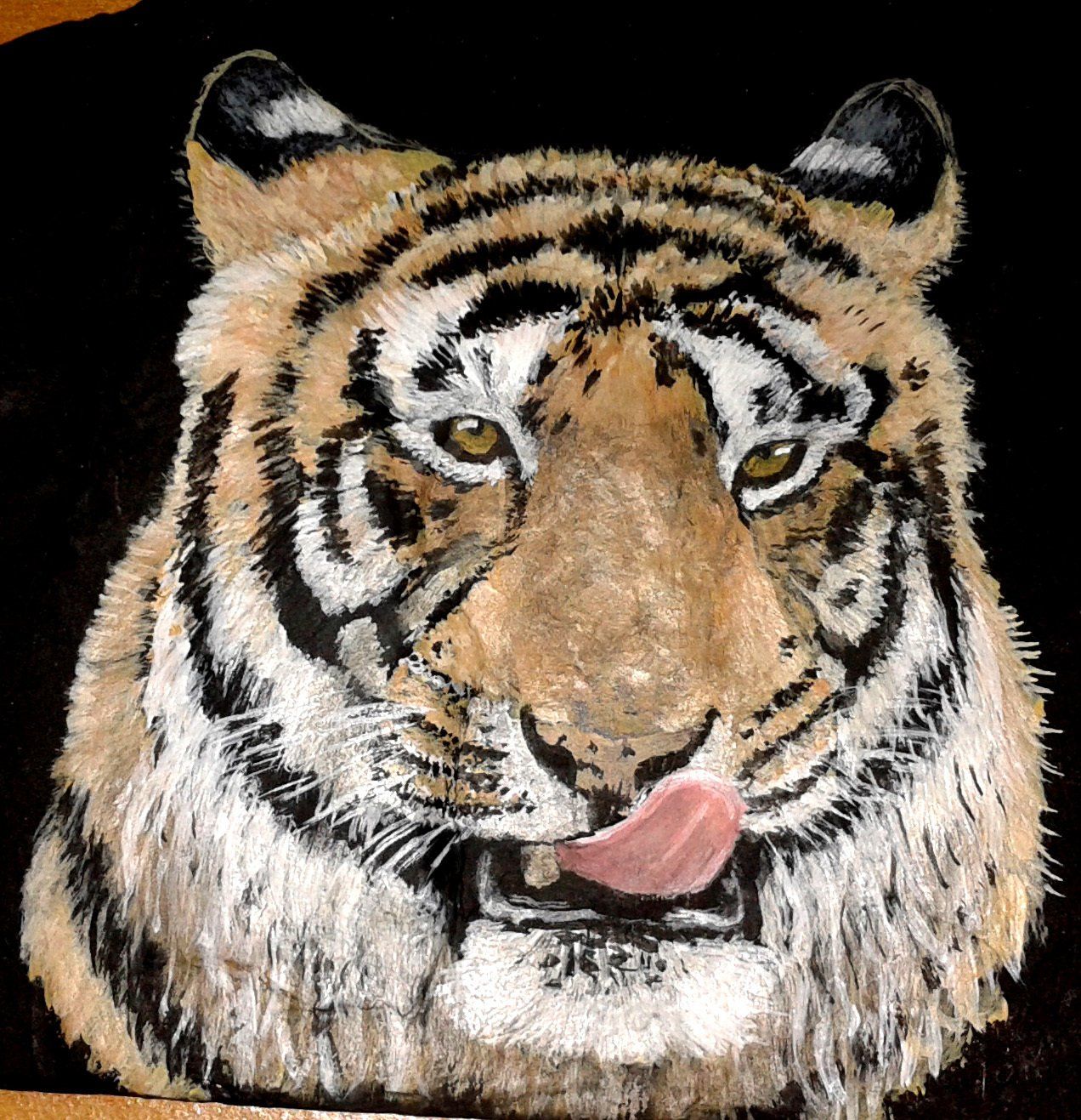 Tiger acrylic painting