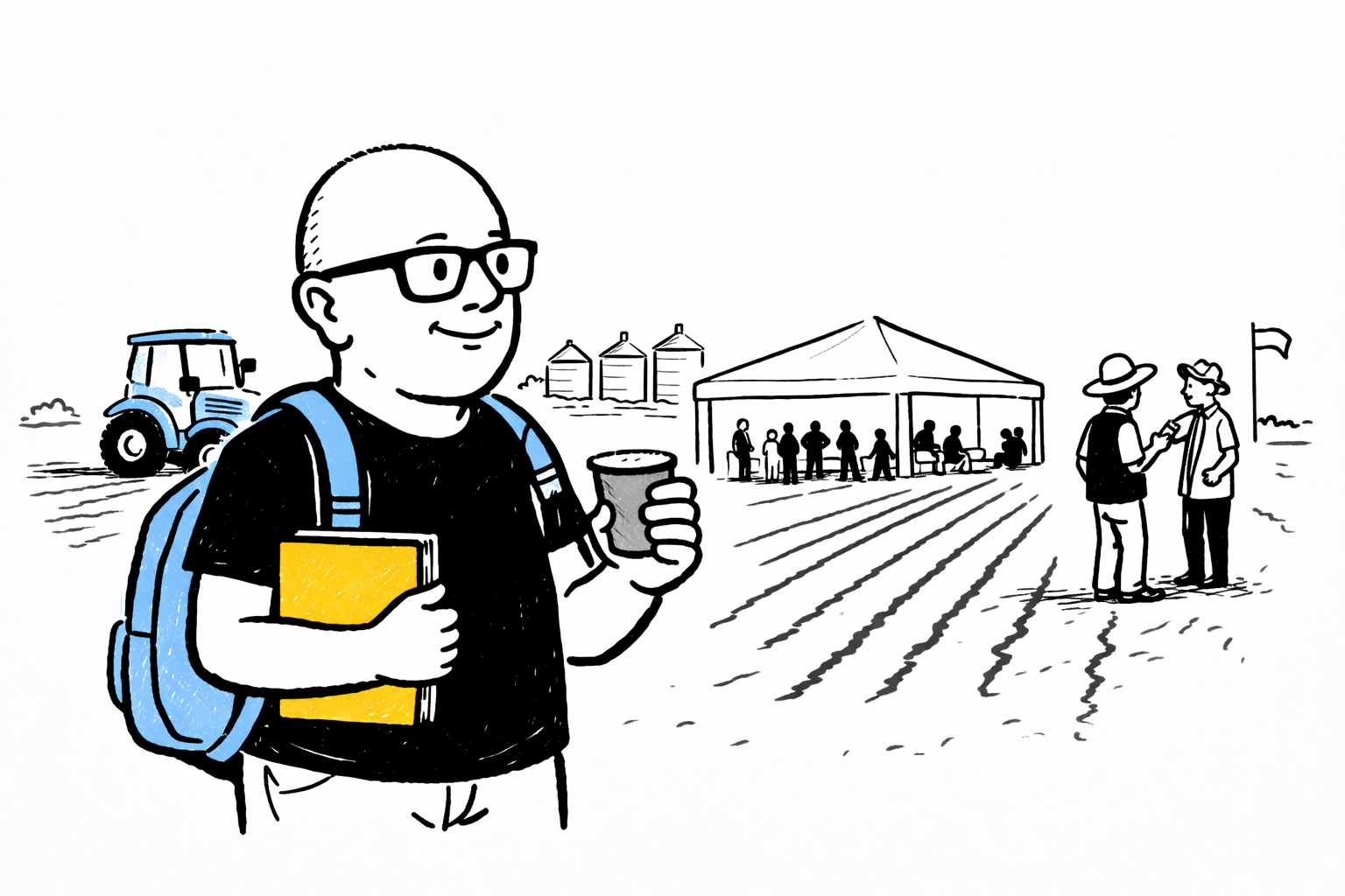 Black and white photo of a cow standing in a fenced enclosure, looking directly at the camera.