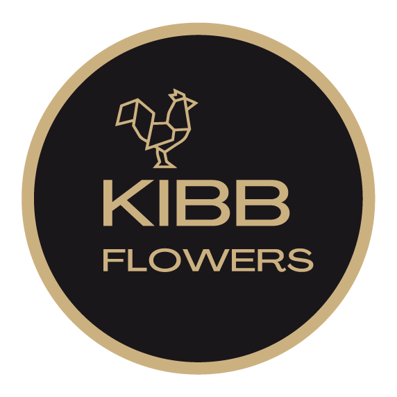 Zwart met goud logo van KIBB Flowers