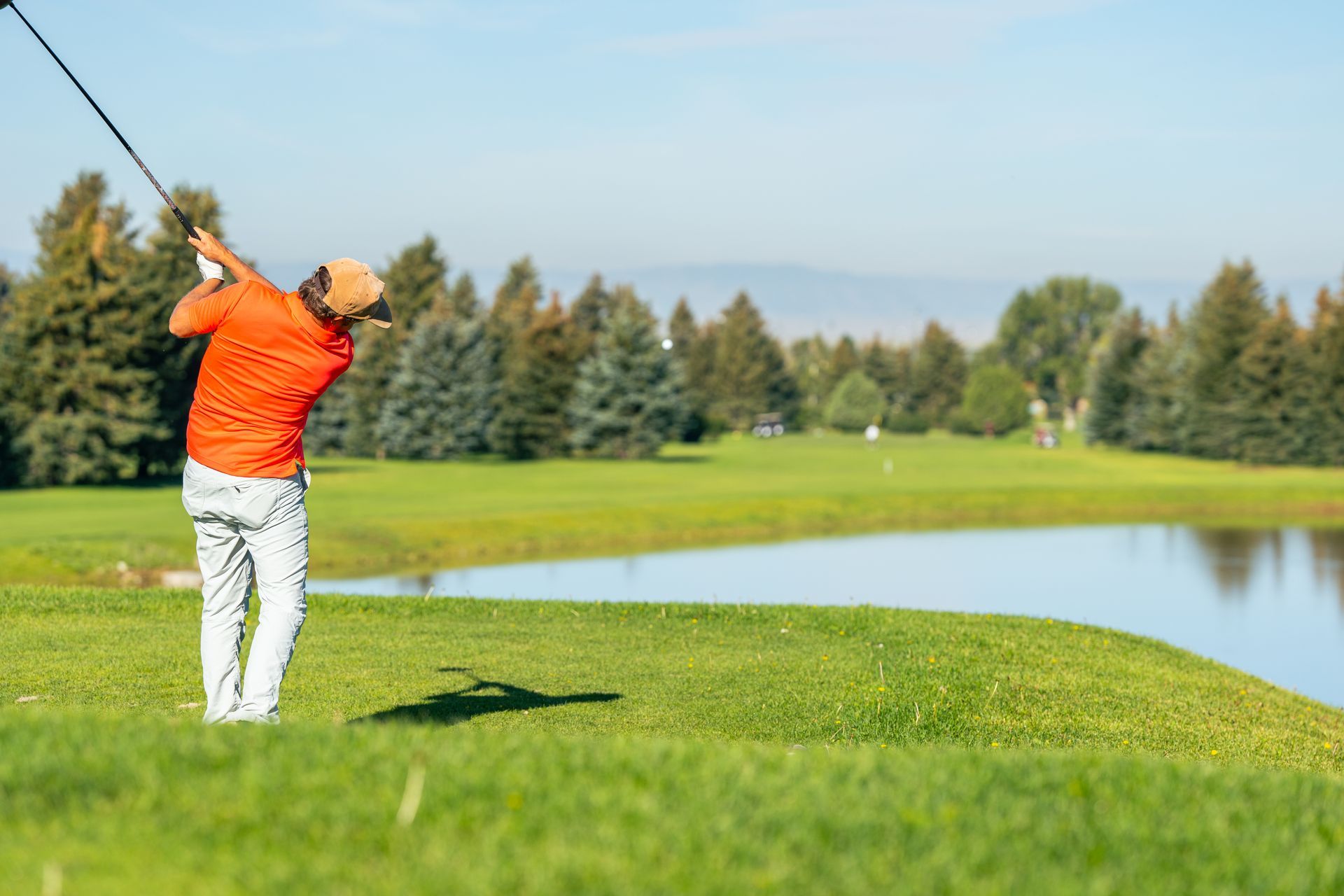 Golfer on course