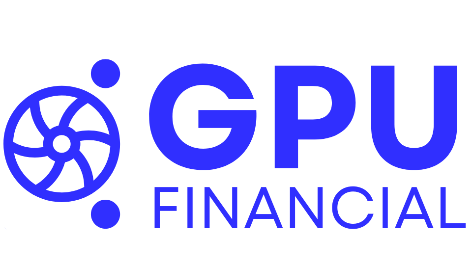 Blue logo with "GPU FINANCIAL" text and a stylized fan graphic.