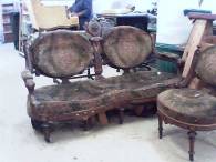Old Victorian Loveseat — Mountainside, NJ — Maxwell's Furniture Restoration