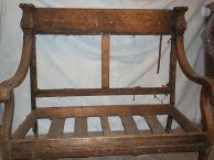 Aged Empire Loveseat — Mountainside, NJ — Maxwell's Furniture Restoration