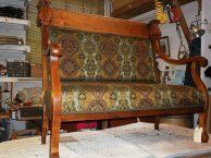 Repaired Empire Loveseat — Mountainside, NJ — Maxwell's Furniture Restoration