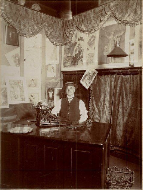 Old Photo of Man on Table — Mountainside, NJ — Maxwell's Furniture Restoration