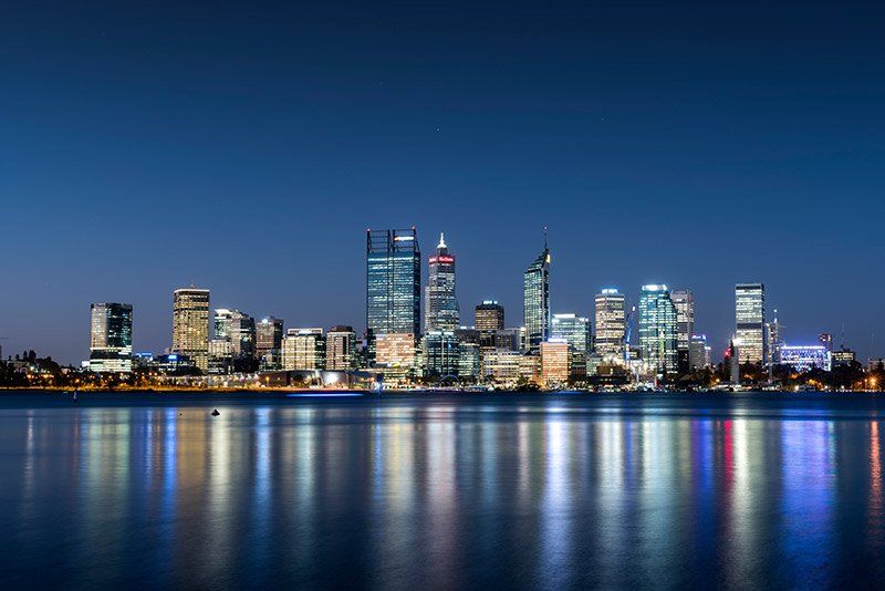 night view of perth