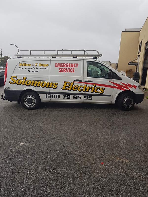 side of solomons electrics van