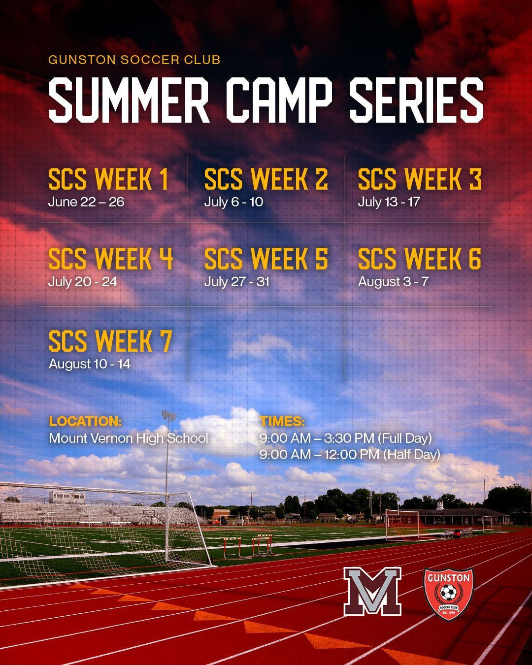 Poster for the Gunston Summer Camp Series