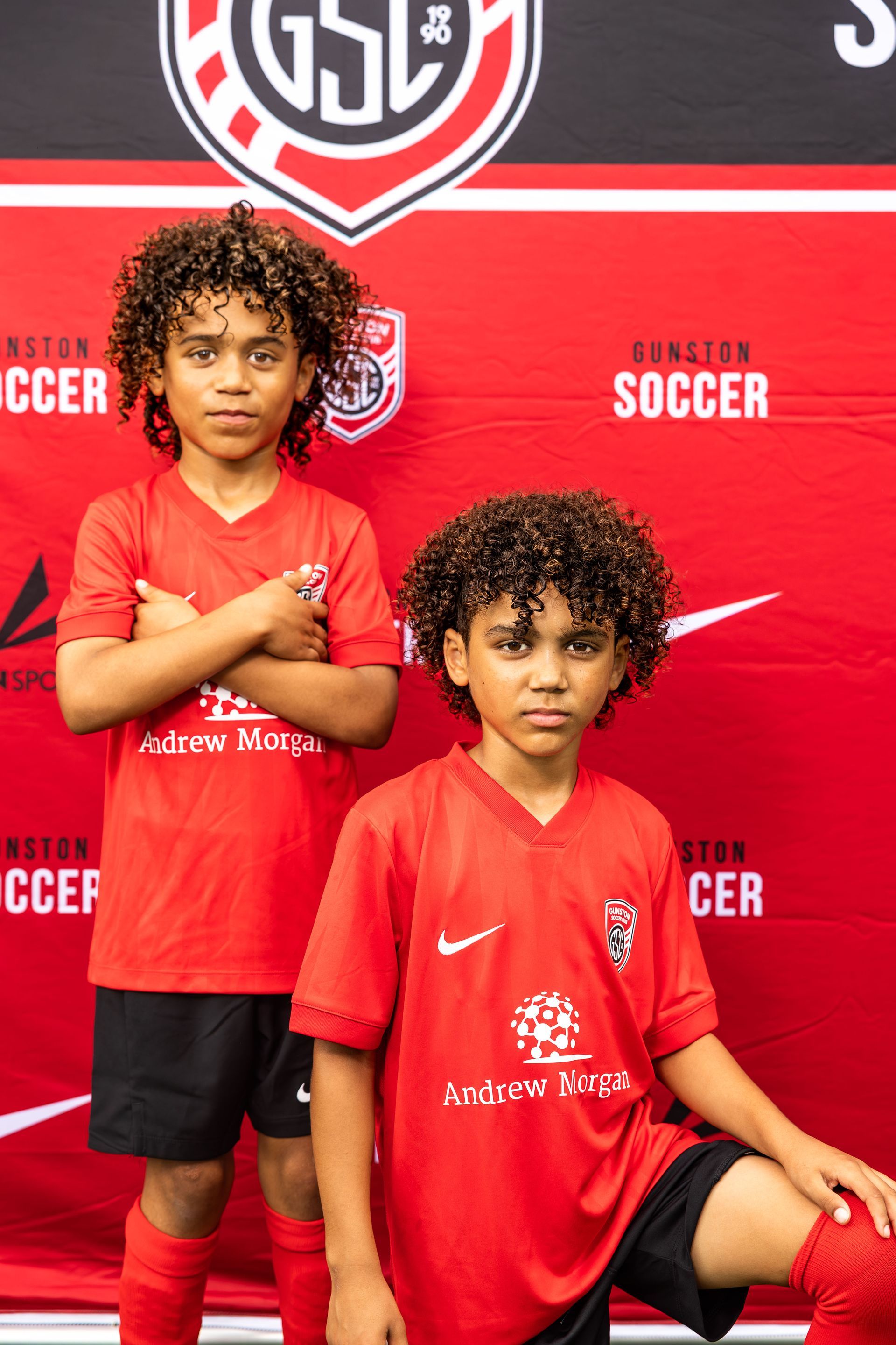 Two young soccer players for Gunston Soccer Club