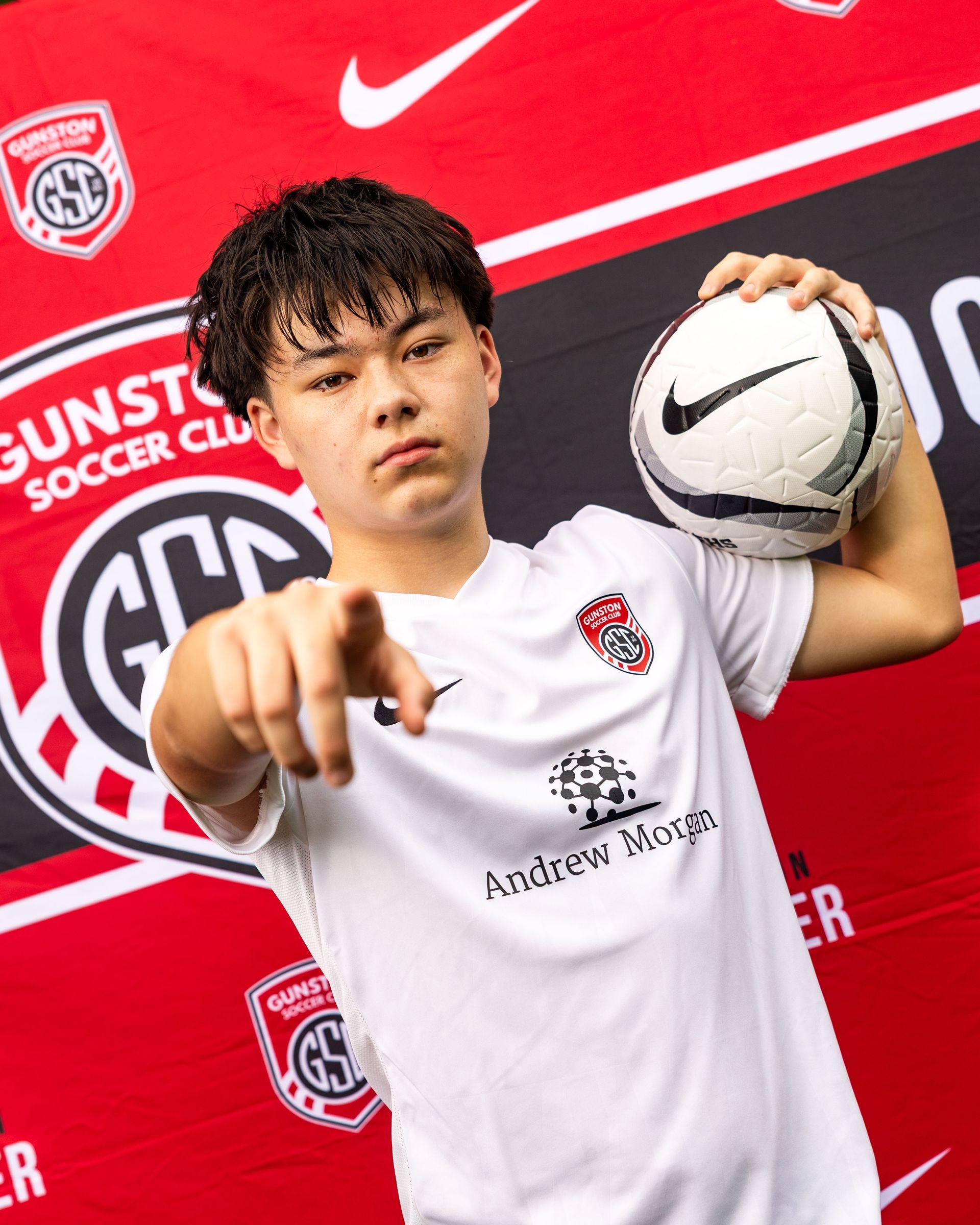 Two young soccer players for Gunston Soccer Club