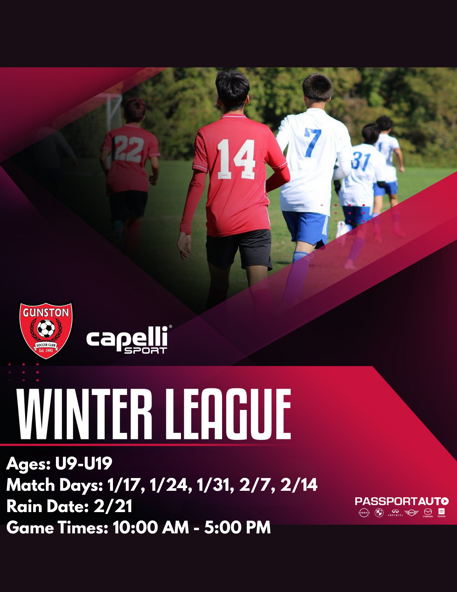 Poster for the Gunston Outdoor Winter League
