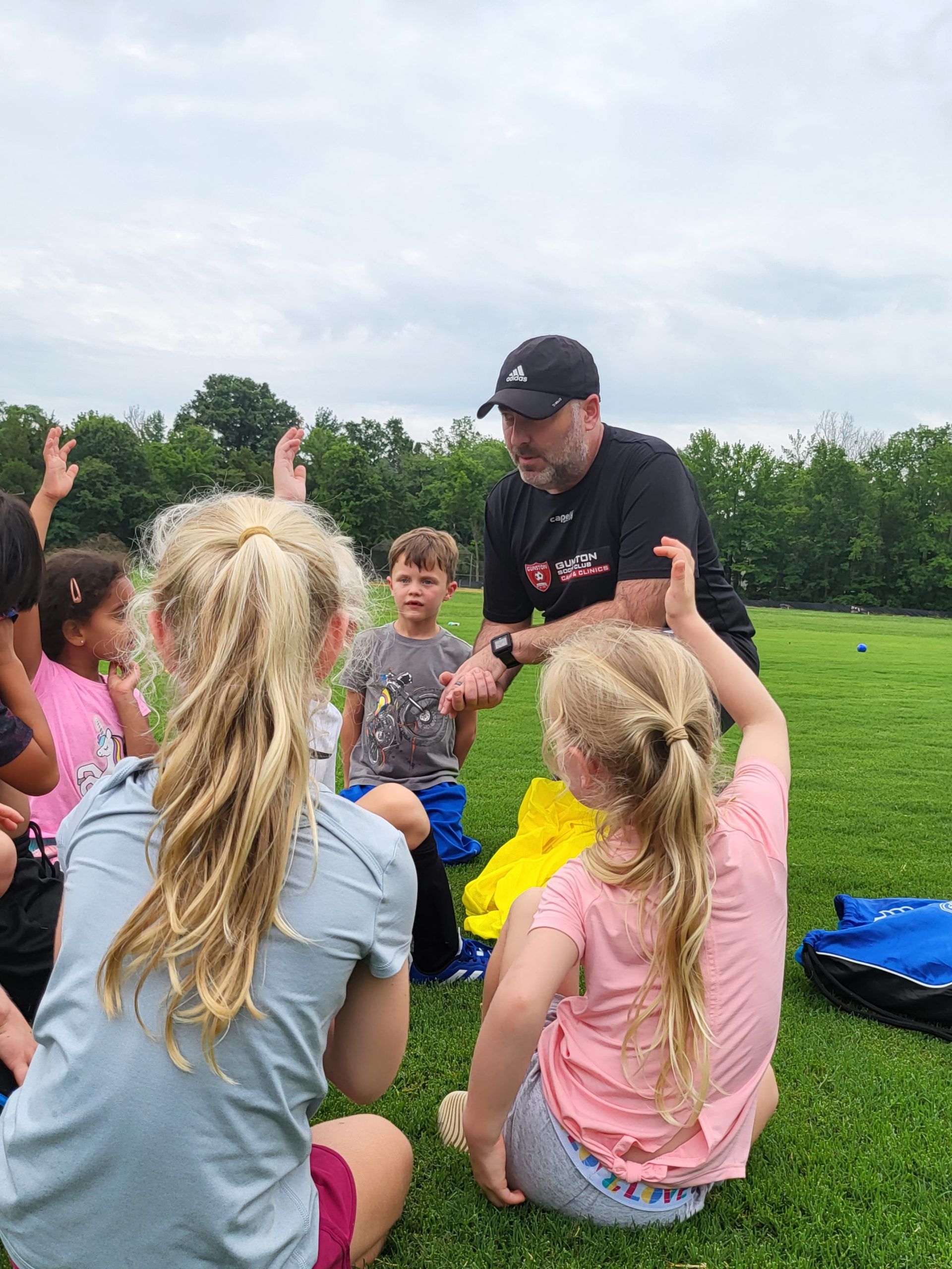 Chris Hudler coaching recreational players at Gunston Soccer Club