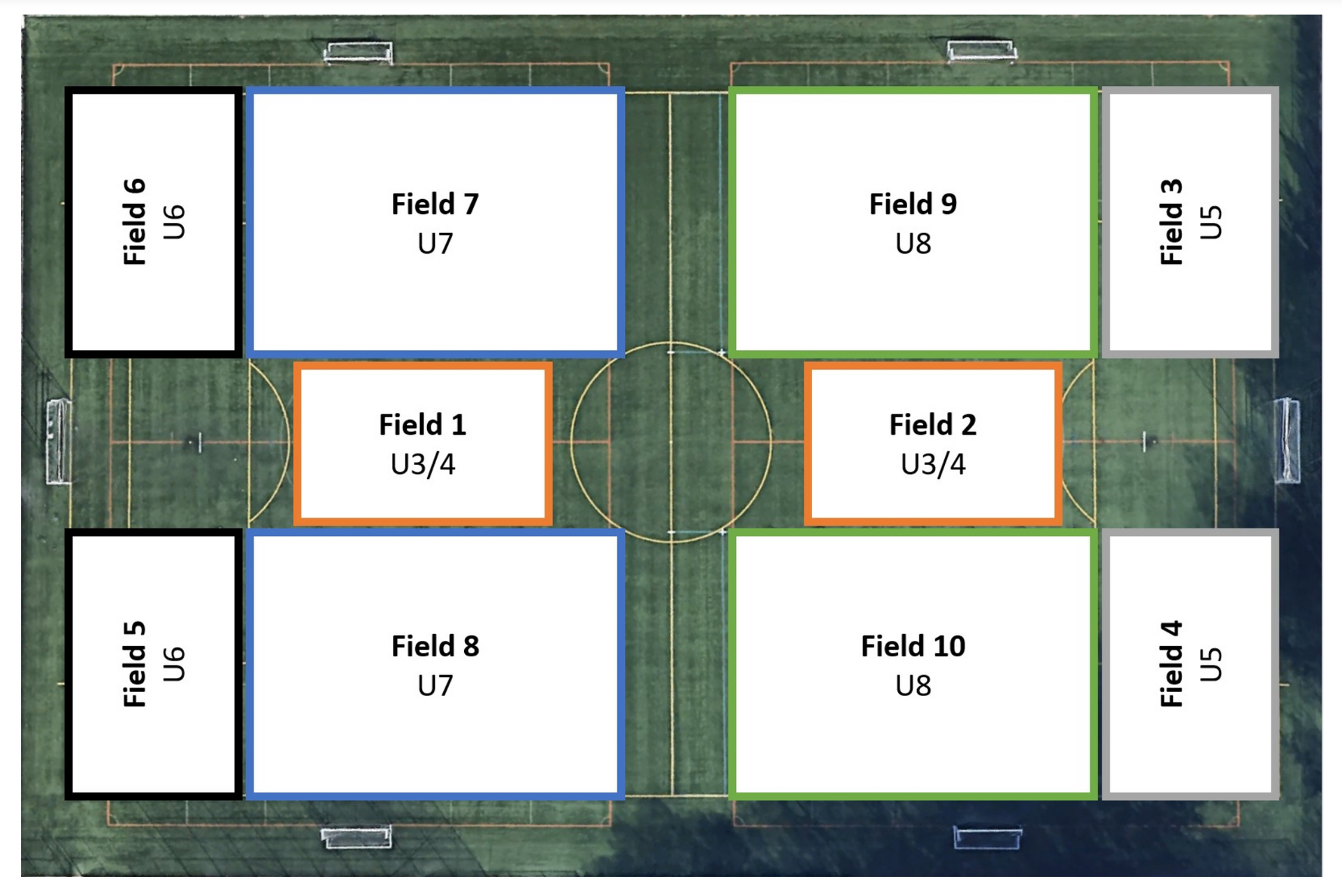 Map of alternative fields incase of rian