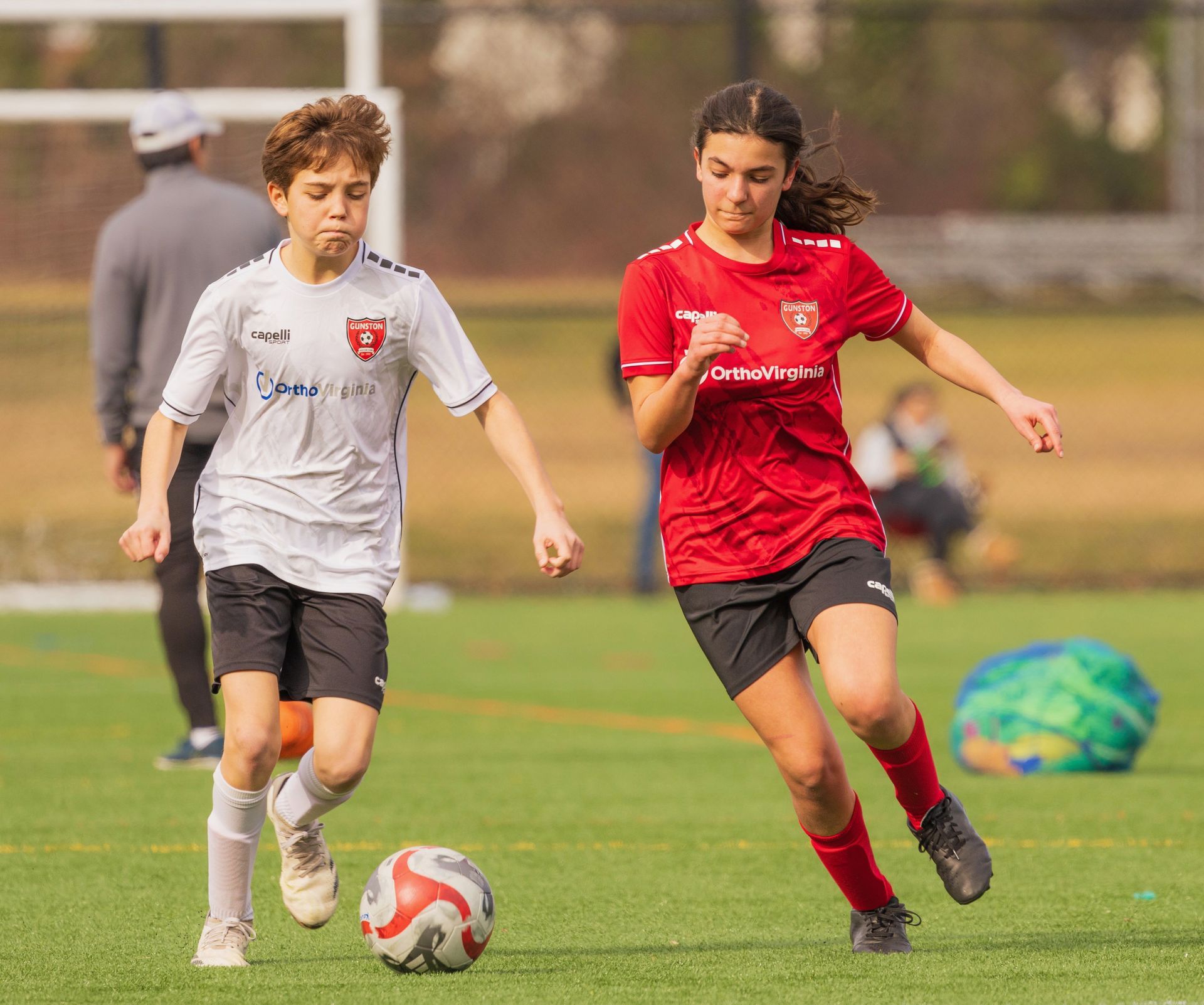 Two young soccer players for Gunston Soccer Club