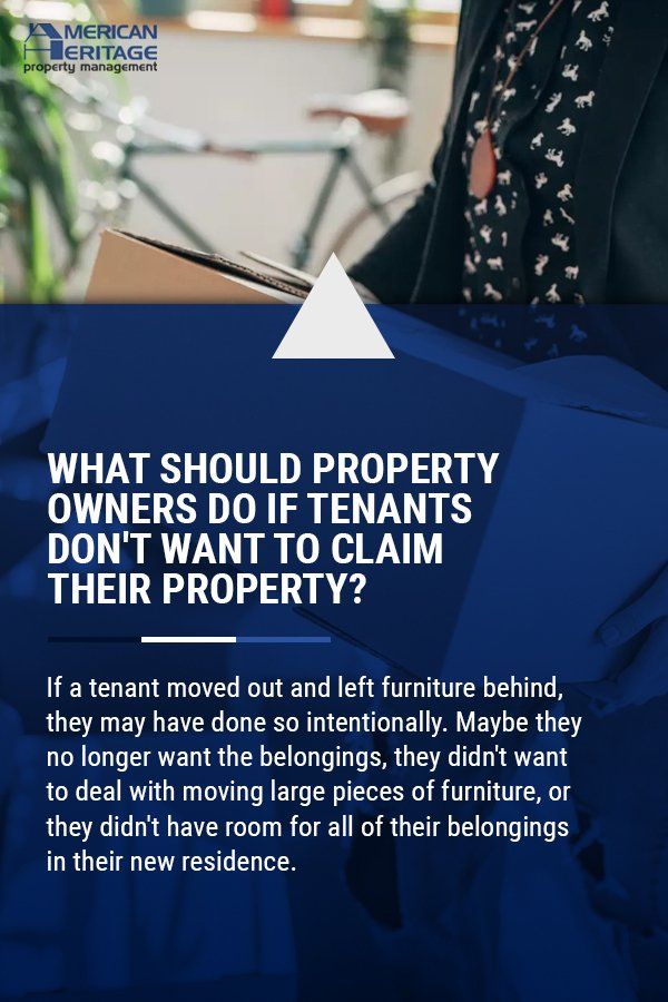 what should property owners do if the tenant wants to claim their belongings
